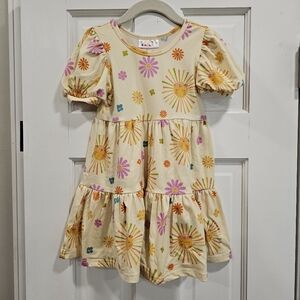☀️ Dot Dot Smile Tier Sunshine Flower Floral Dress 2T